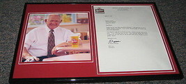 Dave Thomas Wendy&#39;s Founder Signed Framed Letter &amp;  Photo Display 1997 - £78.84 GBP