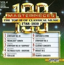 100 Masterpieces, Vol.4: The Top 10 Of Classical Music 1788-1810 Cd - £8.78 GBP