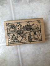 Vintage Bloom Where You&#39;re Planted GARDEN Wooden Rubber Stamp Stampin’ Up 1999 - £15.96 GBP