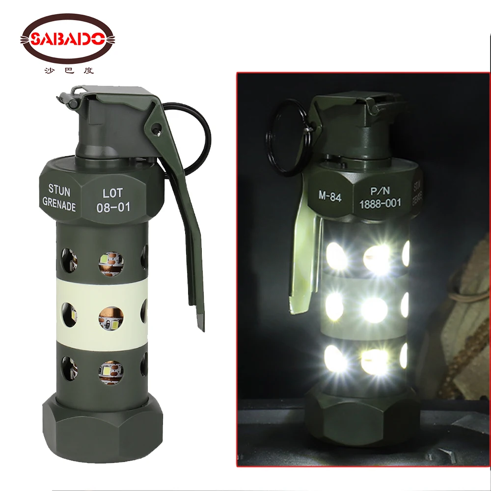 Tactical Camping Light M84 Dummy Grenade Flash Bang Outdoor LED Emergency - £30.49 GBP