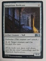 MTG Magic The Gathering Card Suspicious Bookcase Artifact Creature Wall M19 - $4.80