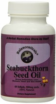 Balanceuticals Seabuckthorn Seed Oil, 500 mg Dietary Supplement Softgels, 60-... - £26.81 GBP