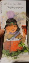 Vintage Greeting Card 1990s Made In USA Christmas Surprise Native American  - $0.97