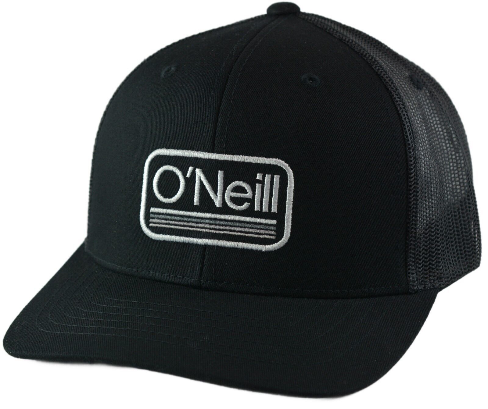 O'Neill Headquarters Black O'Neill Logo Men's Snapback Cap Adjustable Hat