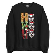 HO HO HO Santa Siberian Husky Christmas Sweatshirt | Dog Lover Unisex Sweatshirt - £23.10 GBP+