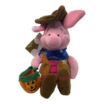 New Disney Store Cowboy Piglet Mini Bean Bag Plush Halloween 8&quot; Winnie t... - $19.64