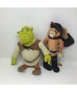 Dreamworks Hasbro Shrek the Ogre and Puss in Boots Plush Stuffed Animal ... - $42.49