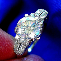 Earth mined Diamond Deco Engagement Ring 1.84ct Vintage Solid Platinum Solitaire - $225,370.85 MXN
