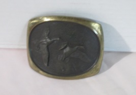 Vintage Flying Ducks Solid Bronze Belt Buckle; By Steven L Knight Sulptu... - £18.71 GBP