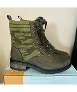 LIFESTRIDE Knockout Lace-Up Combat Boot, Comfort Boot, Green Olive, Size... - $69.00