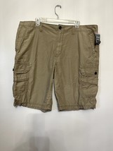 Union Men&#39;s Brown Cargo Shorts Zipper 31R NWT - $32.71