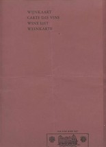 Five Flies Restaurant Wine List Amsterdam Netherlands 1970&#39;s - £16.28 GBP