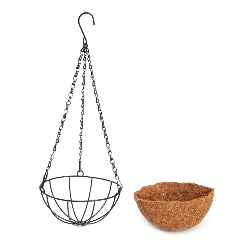 Ging coconut vegetable flower pot basket liners planter garden decor iron art drop ship thumb200