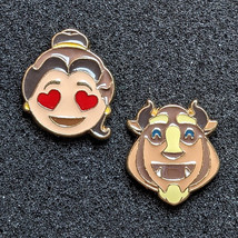 Beauty and the Beast Disney Pins: Belle and The Beast Emoji - £19.53 GBP