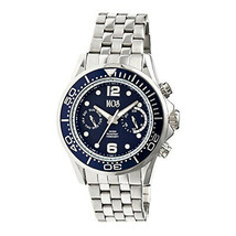 New Mos LD106 Men&#39;s London Collection Steel Band Navy Blue Dial Fashion Watch - £39.40 GBP
