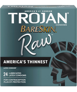 Bareskin Raw Ultra Thin Condoms, Lubricated Thin Condoms for Men, Americ... - $37.96 CAD