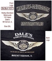 Harley-Davidson 2XL T-Shirt Motorcycle 110 Years Dale&#39;s Mt Vernon, IL - $19.95