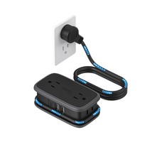 Travel Power Strip with USB C Port, NTONPOWER Flat Plug Extension Cord with 4 Ou - £38.36 GBP