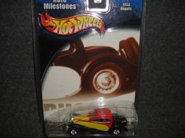 HOT WHEELS AUTO MILESTONES YELLOW AND RED 1933 BUGATTI DIE-CAST COLLECTIBLE - $20.16