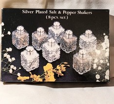 Vtg 8 Piece Silver Plated Salt &amp; Pepper Shakers NOS Fairy Tiny RV Camping  - £11.47 GBP