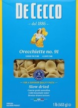 De Cecco Orecchiette Pasta, 16 Oz Boxes (Pack of 8) - £4.62 GBP