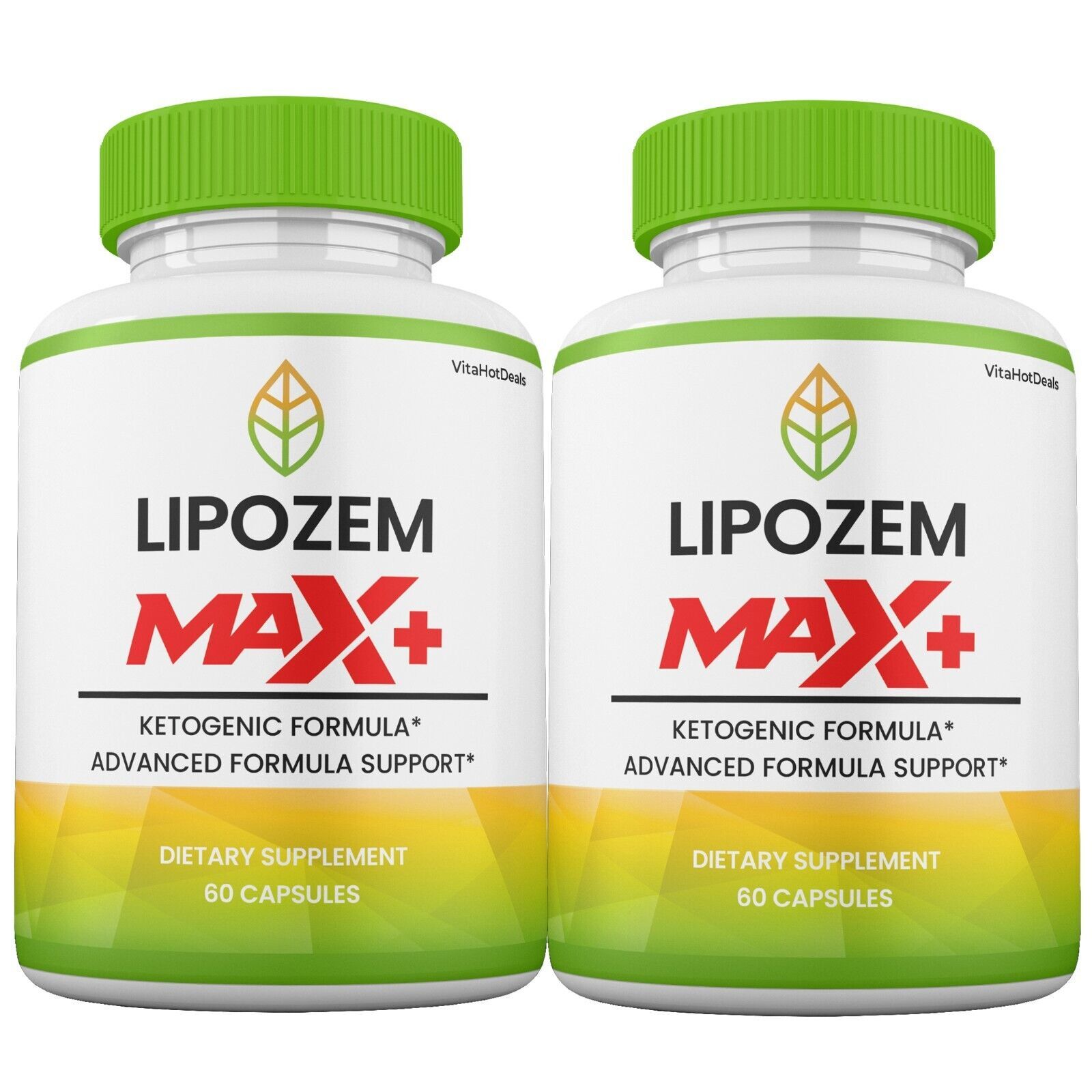 2 Pack Lipozem Max + Capsule, 2x Stronger Formula, Lipozem Max+ Pills