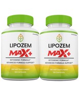 2 Pack Lipozem Max + Capsule, 2x Stronger Formula, Lipozem Max+ Pills - $90.24 CAD