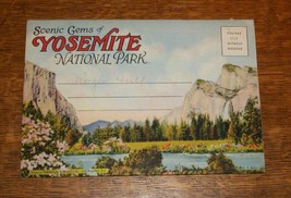 1930s Scenic Gem Yosemite National Park Ca Folio Postcard Waterfall Merced River - £21.94 GBP