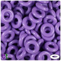 BeadTin Lilac Opaque 16mm Ring Craft Beads (100pcs) - $3.29