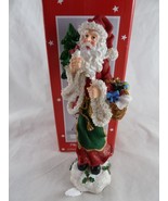 Vintage JCPenney Musical Old World Santa Figurine w Bird Plays Jingle Be... - $26.97 CAD