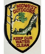 Midwest Outdoors Keep Our Water Clean Patch Embroidered Fishing Environment - £6.87 GBP