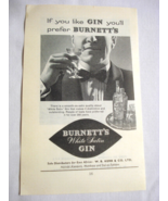1960 Two sided Africa Ad  Burnett&#39;s Gin, Port of London with Union Castl... - $12.32 CAD