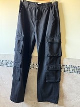 Superdown Black Cotton Cargo Pants SZ M EUC - $34.65