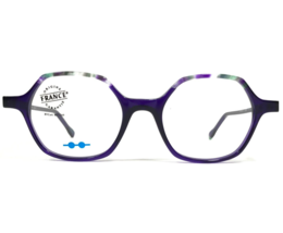 POP by Roussilhe Eyeglasses Frames 51 C.36 Purple Tortoise Hexagon 47-18-140 - £261.53 GBP