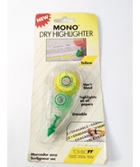 Vintage New TOMBOW Mono Dry Highlighter YELLOW Single Line Erasable sealed - £23.63 GBP