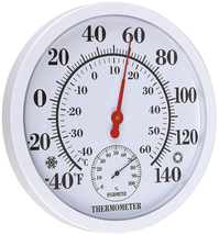 10.5&quot; New Premium Wall Thermometer Hygrometer Outdoor Indoor Large Decor... - £31.84 GBP