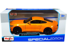 2015 Ford Mustang GT 5.0 Orange Metallic 1/24 Diecast Car Maisto - £27.68 GBP