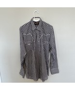 Kenny Rogers by Karman Mens Pearl Snap Western Shirt Red Plaid USA Large - $17.97