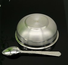 999 solid sterling silver bowl spoon stay baby/kids healthy, silver vess... - £269.23 GBP