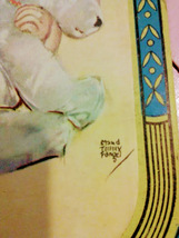 Vintage Maud Tousey Fangel Prints on Art Deco Design Cardboard Frame image 4
