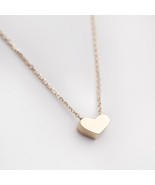 Floating Heart Necklace-14k Gold Heart Necklace-Minimalistic Love Necklace - $5,662.08 MXN