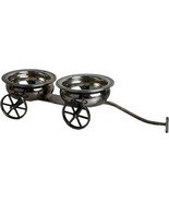 Vintage FB ROGERS SILVER Co. 1883 Double Coaster Wine Bottle Wagon Wheel... - $59.60 CAD