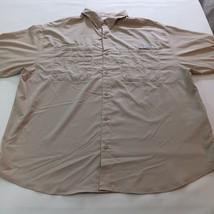 Columbia Omni-Shade FM7253 Men's 2XL Beige Vented Button Front Long Sleeve Shirt image 10