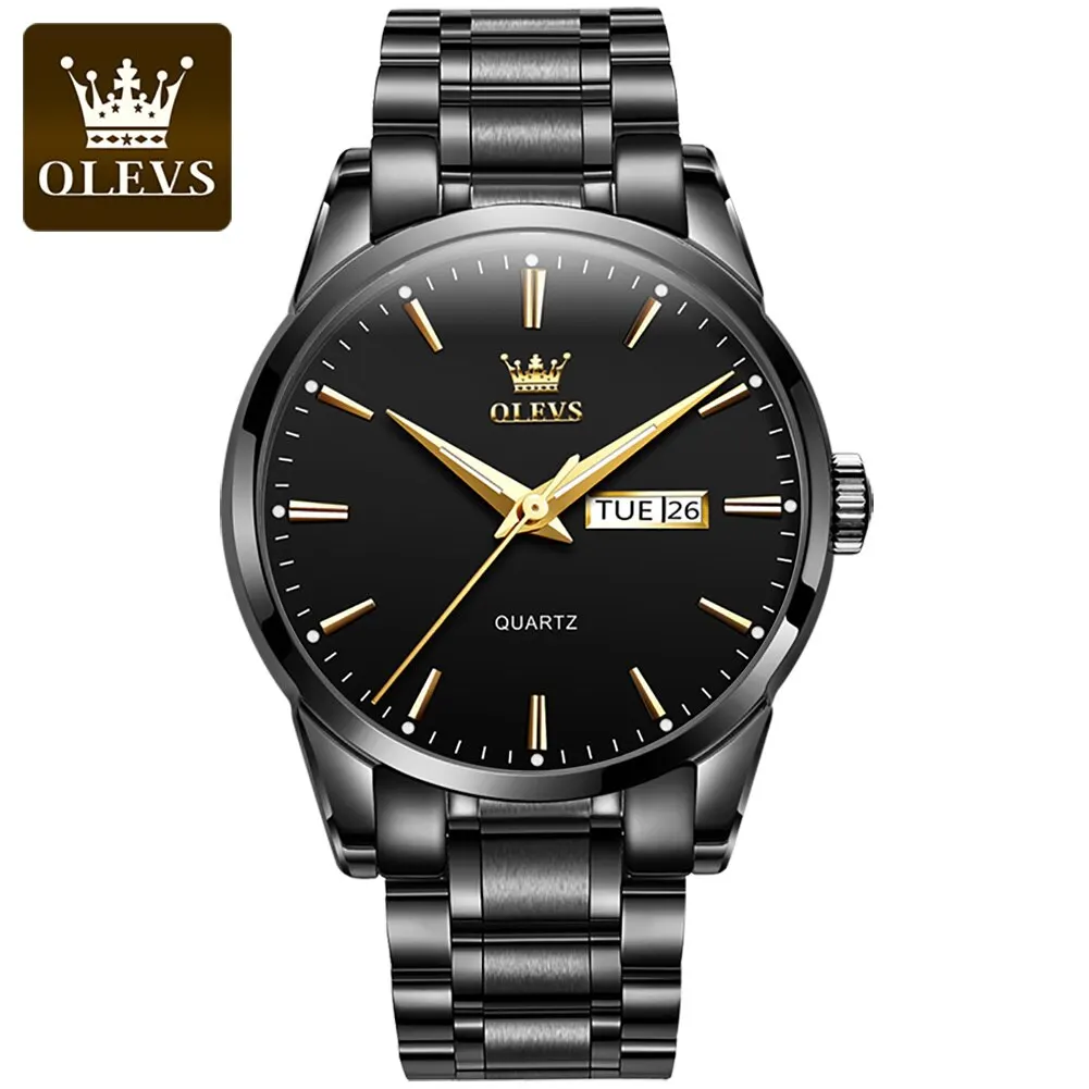 Classic Gold Wrist Watches For Top Brand Luxury Business Date Waterproof... - $60.35