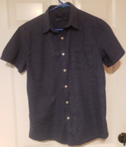 Cactus Man Men&#39;s Button Up Shirt Short Sleeve Slim Fit Blue Polka Dot Si... - $13.58