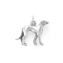 925 Sterling Silver 17mm 3D Standing Greyhound Breed Dog Charm Pet Lovers Gifts - £34.42 GBP