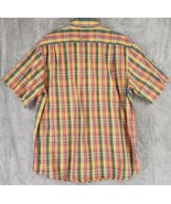 US Polo Assn Shirt Mens Large Orange Plaid 90s Preppy Casualcore Button ... - £34.25 GBP