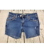 518 Too Super Low Stretch Jeans Cut Off Shorts Jr Light Blue Size 27 - £19.05 GBP