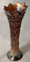 Fenton Carnival Glass April Showers Flower Vase 11&quot; - £39.86 GBP