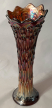 Fenton Carnival Glass April Showers Flower Vase 11&quot; - £39.30 GBP